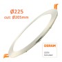 XXLED Plafoniera LED Rotonda 24W in acciaio inossidabile - CCT - chip OSRAM DURIS E 2835 - vista tecnica