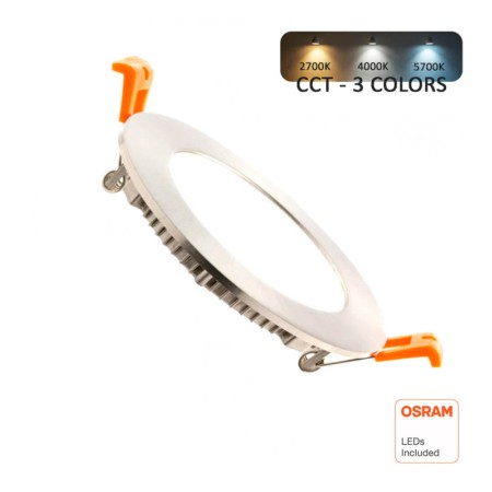 XXLED LED Einbauleuchte Runde 6W Edelstahl - CCT - OSRAM CHIP DURIS E 2835