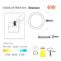 XXLED LED Einbauleuchte Runde 6W Edelstahl - CCT - OSRAM CHIP DURIS E 2835 - Produktansicht