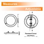 XXLED Downlight + LED-Deckenleuchte - Rund - MOSS Weiss LUMILEDS- 18W EINSTELLBAR - Wählbare CCT-Farbe - Detailansicht