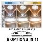 XXLED Downlight + LED-Deckenleuchte - Rund - MOSS Weiss LUMILEDS- 18W EINSTELLBAR - Wählbare CCT-Farbe