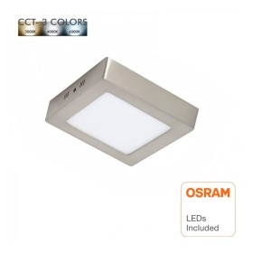 Plafoniera LED 8W in acciaio inossidabile quadrata - CCT - chip OSRAM DURIS E 2835