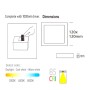 XXLED LED Deckenleuchte 8W Quadratischer Edelstahl - CCT - OSRAM CHIP DURIS E 2835