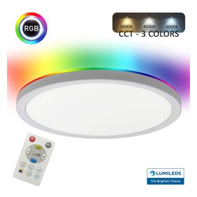 XXLED LED Deckenrunde Oberfläche 18W RGB+CCT - Control Remoto - Chip Lumileds