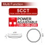 XXLED LED-Deckenleuchte mit einstellbarer Leistung 20W - 15W - 10W - 5CCT - Radarsensor - IP44 - technische Ansicht