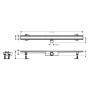 Ensemble complet de caniveau de douche hansgrohe RainDrain Compact 120 cm pour installation standard
