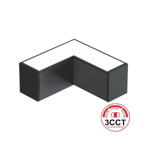 XXLED Connecteur d'angle LED 9W - POLARIS - Interconnectivité linéaire - 3CCT - 90º
