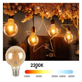 40stk. Lampe LED à filament 6W E27 G80 Vintage Or - Dimmable