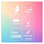 XXLED Lampadina LED RGB + 3000K - 10W 270º E27 con telecomando - vista dettagliata