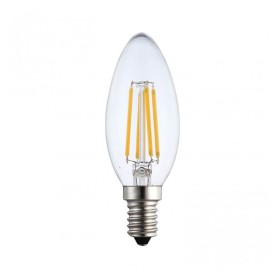 XXLED 10stk. LED Lampe E14 4W C35 Kerze Glühfaden 2700K