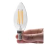 XXLED 10stk. LED Lampe E14 4W C35 Kerze Glühfaden 2700K - Produktansicht