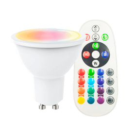 XXLED LED-Strahler RGB + 3000K - 8W 110º GU10 mit Fernbedienung