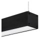 XXLED LED 72W Linear - 2 Meter - Schwarz - Lichtleiste + POTSDAM Hängelampe - UGR17- Dimmbar