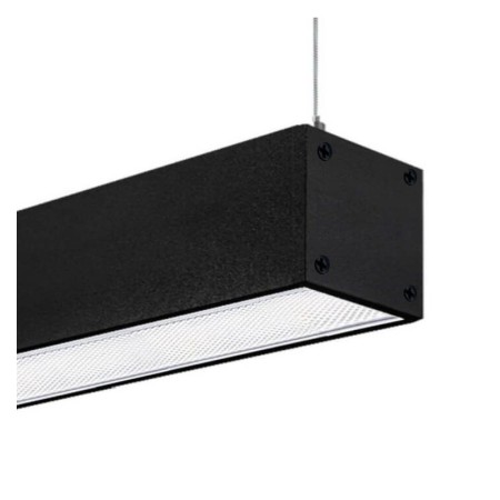 XXLED LED 72W Linear - 2 Meter - Schwarz - Lichtleiste + POTSDAM Hängelampe - UGR17- Dimmbar