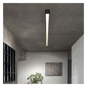 LED 72W Linéaire - 2 Mètres - Noir - Bande Lumineuse + Suspension POTSDAM - UGR17 - Dimmable