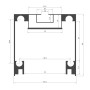 XXLED LED 72W Linear - 2 Meter - Weiss - Lichtleiste + POTSDAM Hängelampe - UGR17- Dimmbar - Produktansicht
