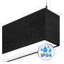 XXLED LED Linear Pendelleuchte - MÜNCHEN SCHWARZ - 0.5m - 1m - 1,5m - 2m - IP54 - Dimmbar - technische Ansicht
