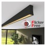 XXLED Lineare LED - Deckenaufbauleuchte - LOLA schwarz- 0,5 m - 1m - 1,5m - 2m - Dimmbar - technische Ansicht