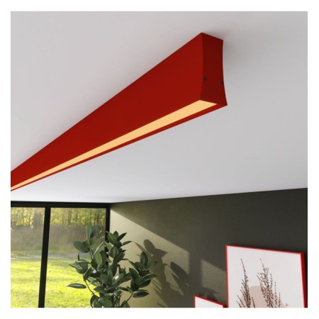 XXLED Lineare LED - Applique de plafond - LOLA Rouge tomate - 0,5 m - 1m - 1,5m - 2m - Dimmable