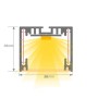XXLED Lineare LED - Applique de plafond - MÜNCHEN MINI ARGENT - 0 - vue technique