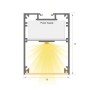 XXLED Lineare LED - Applique de plafond - MÜNCHEN NOIR - 0,5 m - 1 m - 1,5 m - 2 m - IP54 - Dimmable