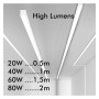 XXLED Lineare LED - Applique de plafond - BLANCHE DE MUNICH - 0,5m - 1m - 1,5m - 2m - IP54 - Dimmable - vue détaillée