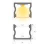 XXLED Lineare LED - Applique de plafond - NEW YORK BLANC - 0,5 m - 1 m - 1,5 m - 2 m - IP54 - Dimmable - vue technique