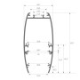 XXLED Lineare LED - Applique de plafond - RICHARD Bleu Azur - 0,5 m - 1m - 1,5m - 2m - Dimmable - photo produit
