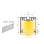 XXLED Suspension Linearlampe - MÜNCHEN MINI NOIR - 0,44m - 0,94m - 1,44m - 1,94m - IP54- Dimmable