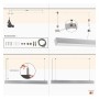 XXLED Linearlampe Pendelleuchte LED - MÜNCHEN SILBER - 0,5 m - 1m - 1,5m - 2m - IP54 - Dimmbar - Produktansicht