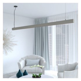 Sospensione lineare a LED - RICHARD Grigio - 0,5 m - 1m - 1,5m - 2m - Dimmerabile