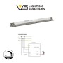 XXLED Linearlampe Pendelleuchte LED - RICHARD Schwarz - 0,5 m - 1m - 1,5m - 2m - Dimmbar - technische Ansicht