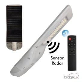 Lampione stradale solare LED 120W PROFESSIONALE ULTRA SLIM - Sensore di movimento 150lm/W