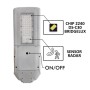XXLED Lampe de rue solaire LED 120W PROFESSIONNEL ULTRA SLIM - Détecteur de mouvement 150lm/W - photo produit