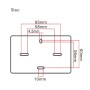 XXLED LED Leuchtfeuer - Slim - 3W - Rechteckig Schwarz - Oberfläche - Innen Aussen - IP65 - technische Ansicht