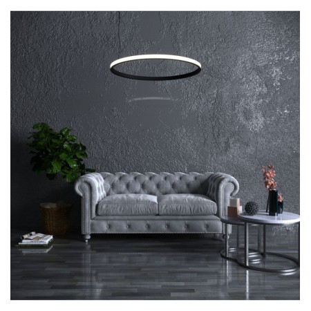 XXLED LED-Pendelleuchte - Rund Schwarz - 54W - SPACE VENUS - 90cm