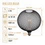 XXLED LED-Lampe - Modernes Metall - 4W E27 - Schwarz - BIG Ø200mm - technische Ansicht