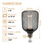 XXLED LED-Lampe - Modernes Metall - 4W E27 - Schwarz - Ø105mm - technische Ansicht