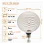 XXLED LED-Lampe - Modernes Metall - 4W E27 - Weiss - BIG Ø200mm - Detailansicht