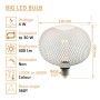 XXLED LED-Lampe - Modernes Metall - 4W E27 - Weiss - BIG Ø220mm - Detailansicht