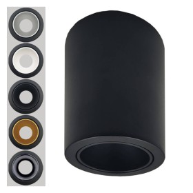XXLED Kippbare Deckenleuchte - Serie Oculus - GU10-MR16 - Aussen schwarz