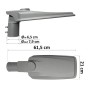 XXLED LED Strassenleuchte 100W ASKER BRIDGELUX Chip 160Lm/W