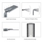XXLED LED Strassenleuchte 150W HALLEY BRIDGELUX Chip 150lm/W - technische Ansicht