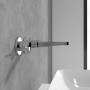 Robinet de lavabo mural Villeroy & Boch Conum à trois trous sans bonde de vidage - vue technique