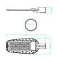 XXLED 100W LED Strassenleuchte AVANT - OSRAM CHIP - Detailansicht