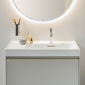 Vasque LAUFEN MEDA 80 x 46 cm, avec trou pour robinet et trop-plein, tablette à gauche