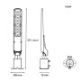 XXLED LED-Strassenleuchte 100W AREA FLEX - OSRAM CHIP DURIS E 2835 - Produktansicht