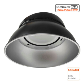 XXLED LED Hallenstrahler UFO ENDURANCE Multi-Watt 100W-150W-200W Reflektor - 60º - OSRAM CHIP