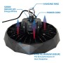 XXLED LED Industriestrahler UFO BELGIEN 200W-150W -100W SOSEN Driver - Dimmbar 1-10V - 170lm/w - IP65 - technische Ansicht