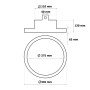 XXLED Proiettore industriale LED UFO DIAMOND 200W Philips Xitanium - Dimmerabile 1-10V - 170lm/w - IP65 - vista dettagliata
